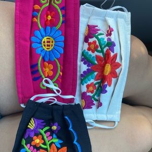 3 beautiful flower face mask.